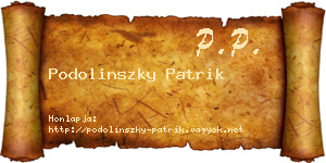 Podolinszky Patrik névjegykártya